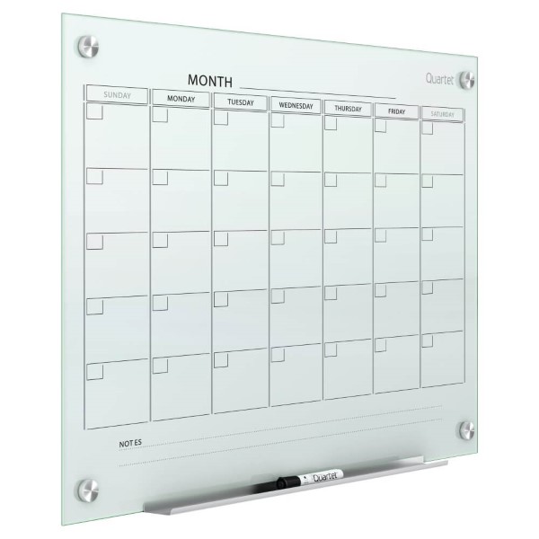 Quartet Infinity Magnetic Glass Dry-Erase Calendar Boards