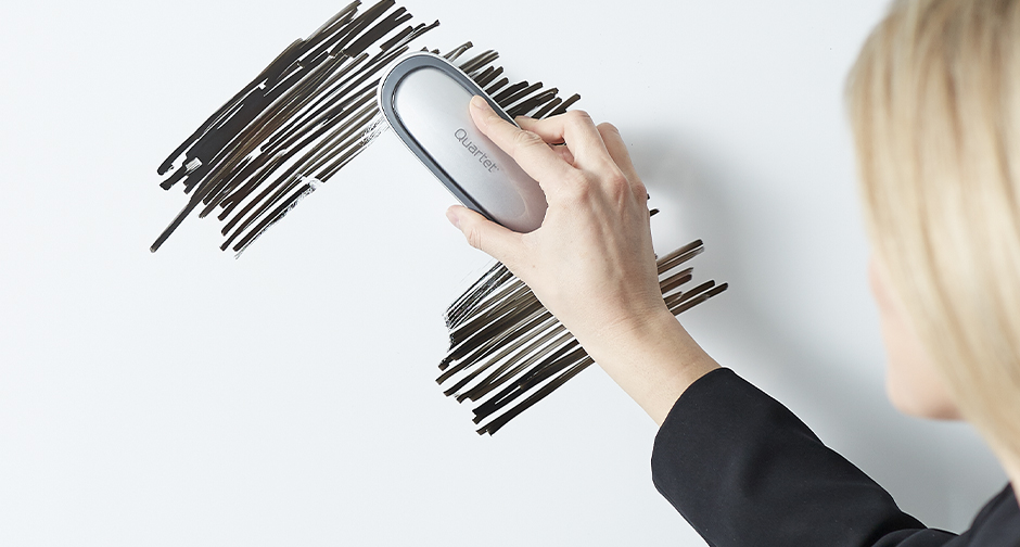 Quartet Whiteboards are designed to erase clean, with no streaking or ghosting