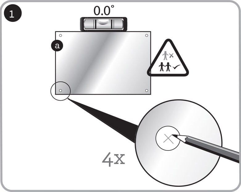 Hanging Infinity Glass Whiteboard Step 1